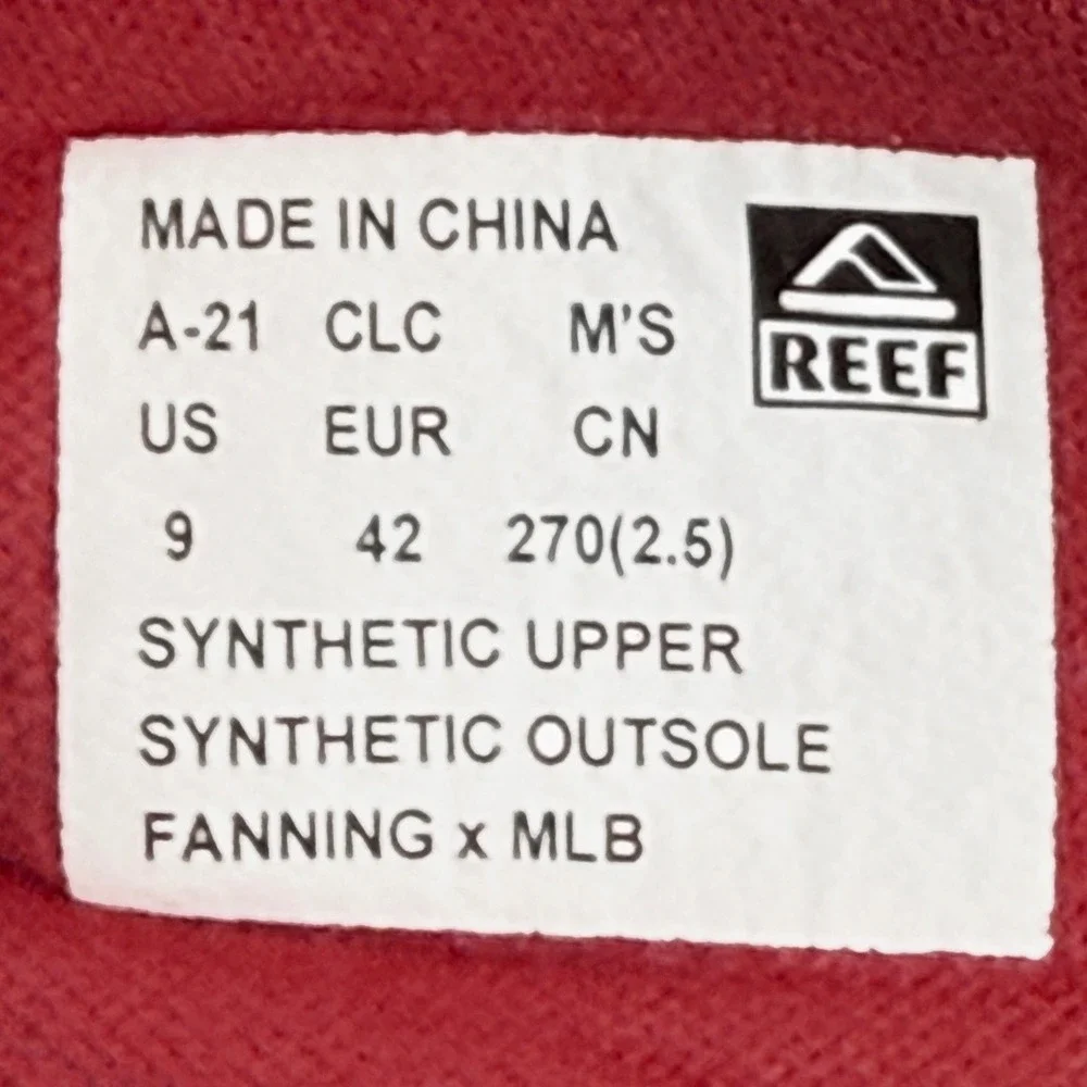 Reef Fanning x MLB Sandals / Flip-Flops - NWT Mens 9 Boston Red Sox - #49218-H9